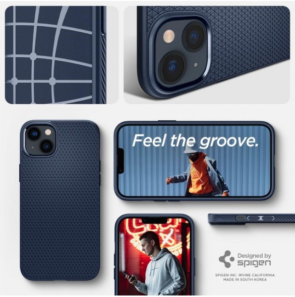 Spigen LIQUID AIR IPHONE 14 PLUS MARINBLÅ