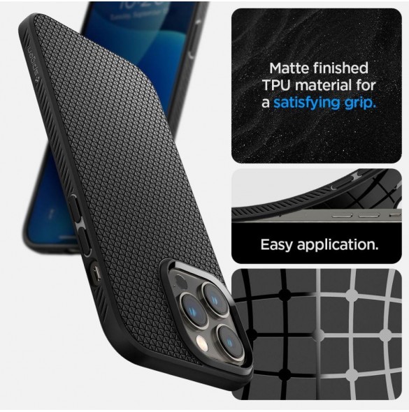 Spigen LIQUID AIR IPHONE 14 PRO MATSVART