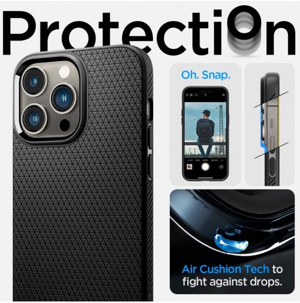 Spigen LIQUID AIR IPHONE 14 PRO MATSVART
