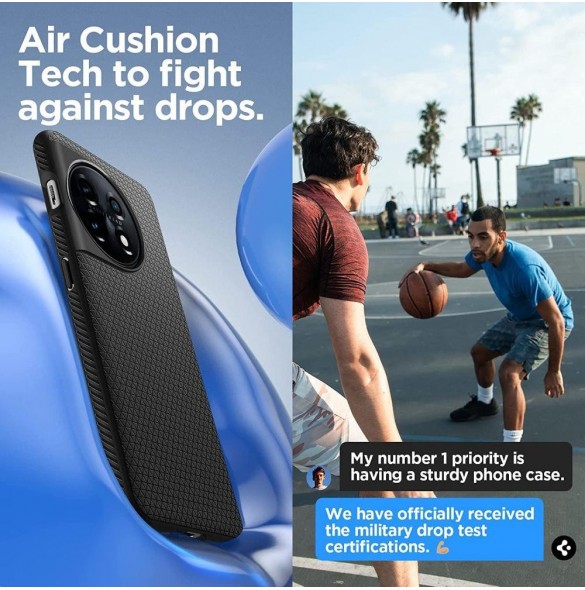 Spigen LIQUID AIR ONEPLUS 11 5G MATSVART