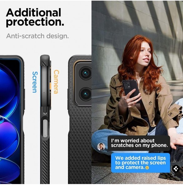 Spigen LIQUID AIR XIAOMI REDMI NOTE 12 PRO 5G / POCO X5 PRO 5G MATSVART