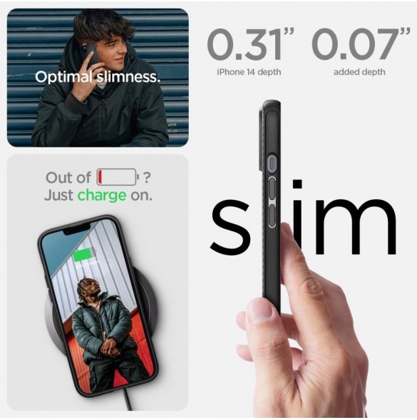 Spigen MAG ARMOR IPHONE 14 MATSVART