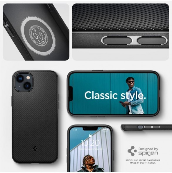 Spigen MAG ARMOR IPHONE 14 MATSVART
