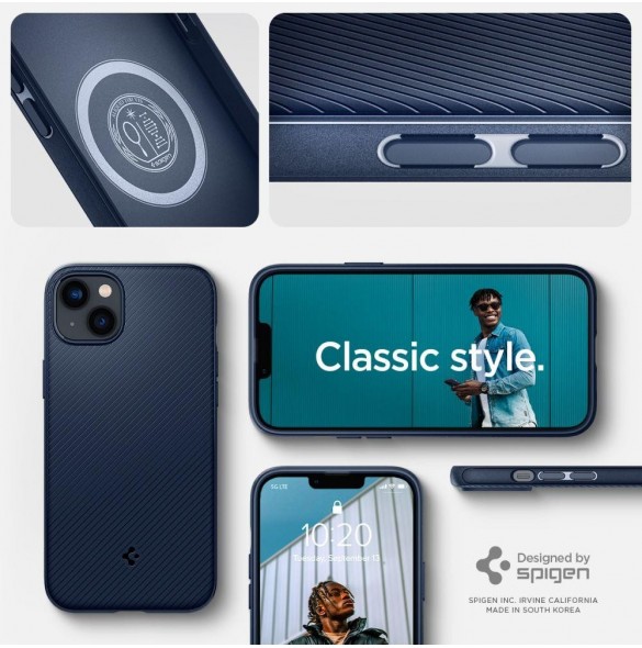 Spigen MAG ARMOR IPHONE 14 PLUS MARINBLÅ