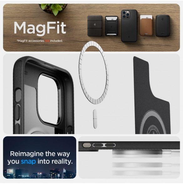Spigen MAG ARMOR IPHONE 14 PRO MATSVART