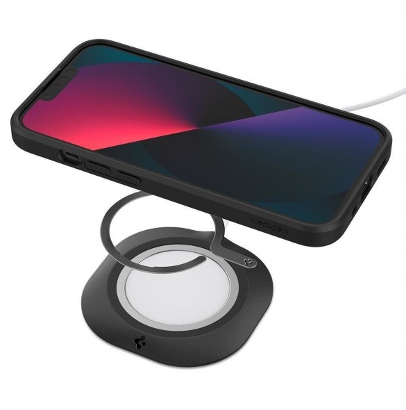 Spigen ONETAP MAGNETISK MAGSAFE RINGADAPTER MATSVART
