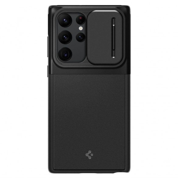 Spigen OPTIK ARMOR GALAXY S22 ULTRA SVART