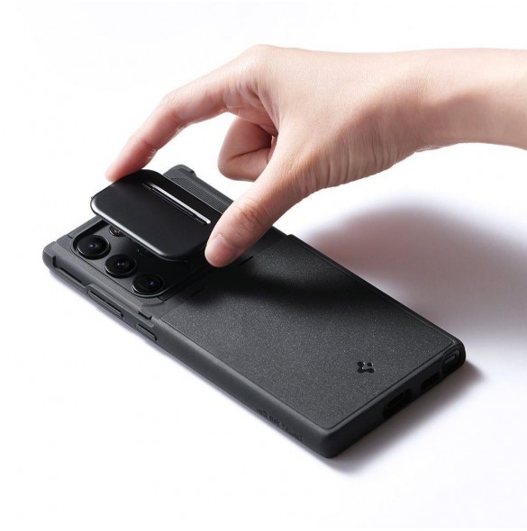 Spigen OPTIK ARMOR GALAXY S22 ULTRA SVART