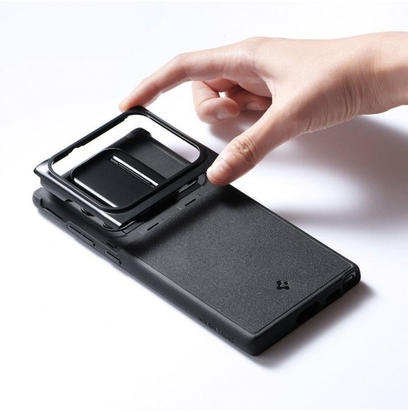 Spigen OPTIK ARMOR GALAXY S22 ULTRA SVART