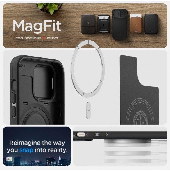 Spigen OPTIK ARMOR MAG MAGSAFE IPHONE 14 PRO SVART