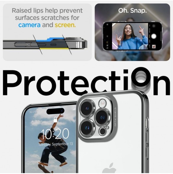 Spigen OPTIK CRYSTAL IPHONE 14 PRO KROMGRÅ