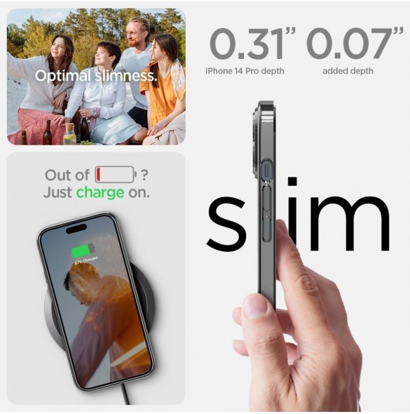 Spigen OPTIK CRYSTAL IPHONE 14 PRO KROMGRÅ