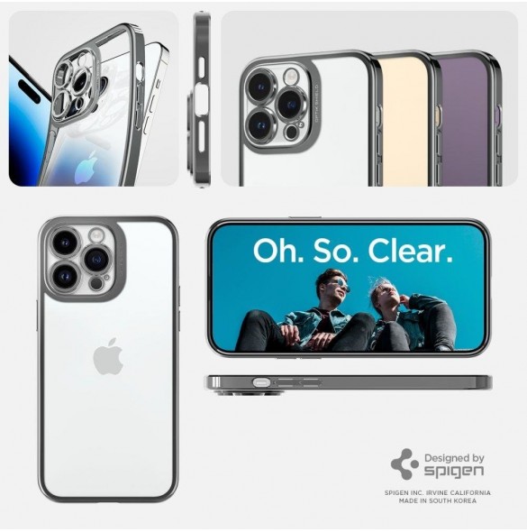 Spigen OPTIK CRYSTAL IPHONE 14 PRO KROMGRÅ