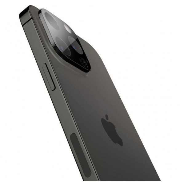 Spigen Optik. TR Camera Protector Kamerahärdat glas (2 st) iPhone 14 Pro/ 15 Pro / 14 Pro Max /15 Pro Max svart