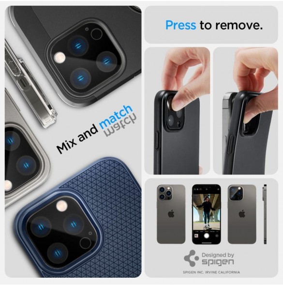Spigen Optik. TR Camera Protector Kamerahärdat glas (2 st) iPhone 14 Pro/ 15 Pro / 14 Pro Max /15 Pro Max svart