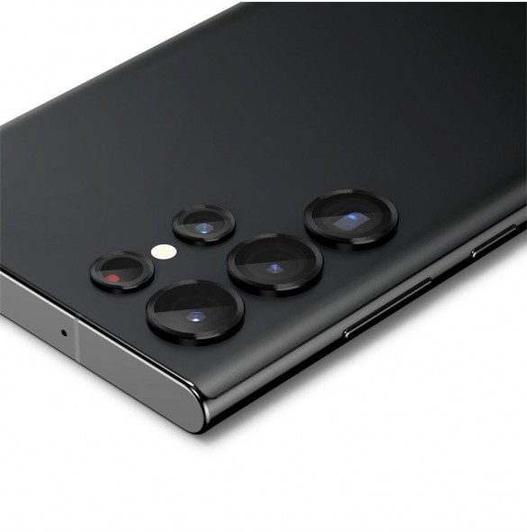 Spigen OPTIK.TR "EZ FIT" CAMERA PROTECTOR 2-PACK GALAXY S22 ULTRA BLACK COVER