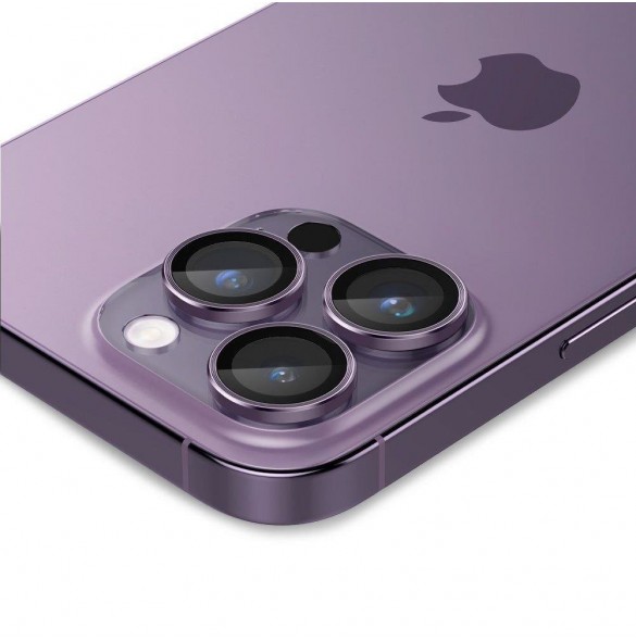 Spigen OPTIK.TR ”EZ FIT” CAMERA PROTECTOR 2-PACK IPHONE 14 PRO / 14 PRO MAX DEEP PURPLE