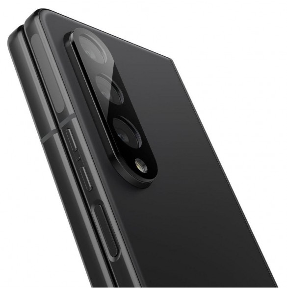Spigen OPTIK.TR CAMERA PROTECTOR 2-PACK GALAXY MED FOLD 4 SVART SKYDD