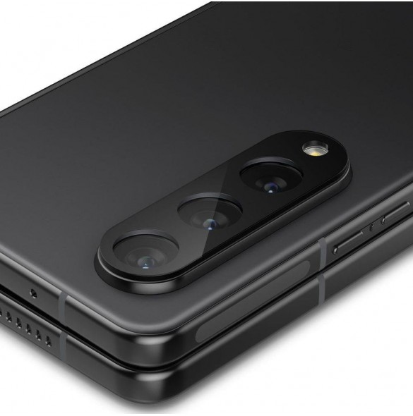 Spigen OPTIK.TR CAMERA PROTECTOR 2-PACK GALAXY MED FOLD 4 SVART SKYDD