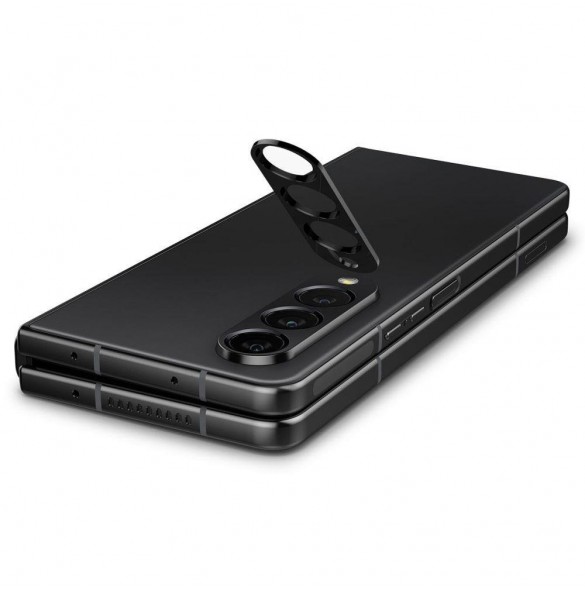 Spigen OPTIK.TR CAMERA PROTECTOR 2-PACK GALAXY MED FOLD 4 SVART SKYDD