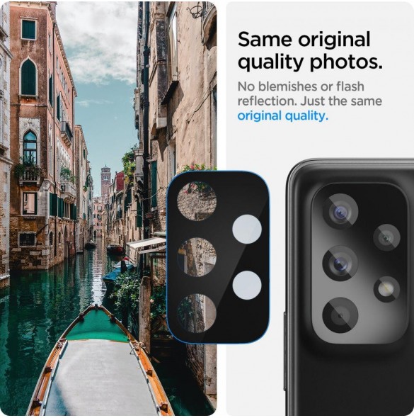 Spigen OptikCamera Protector Camera Island Tempered Glass (2 st) för Samsung Galaxy A33 5G / A53 5G / A73 5G Svart