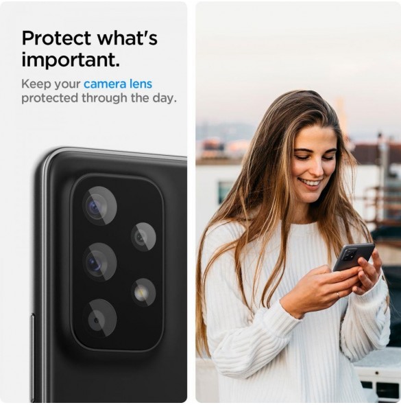 Spigen OptikCamera Protector Camera Island Tempered Glass (2 st) för Samsung Galaxy A33 5G / A53 5G / A73 5G Svart