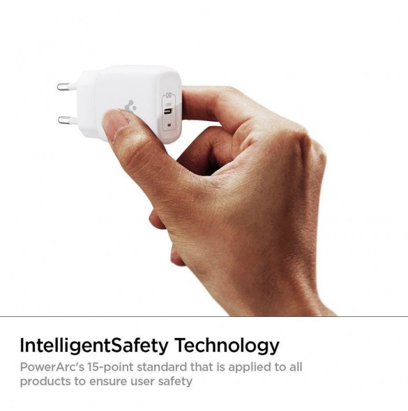 Spigen PE2009EU POWERARC NÄTVERKSLADDARE PD20W/3A VIT