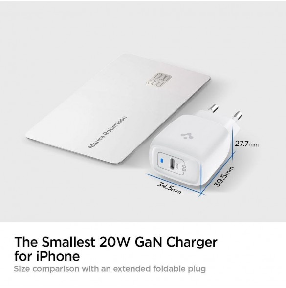 Spigen PE2009EU POWERARC NÄTVERKSLADDARE PD20W/3A VIT