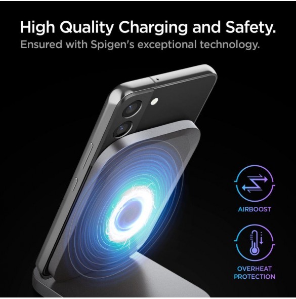Spigen PF2102 ARCFIELD TRÅDLÖS LADDARE 15W SVART