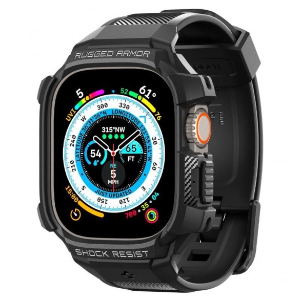 Spigen RUGGED ARMOR "PRO" Apple Watch ULTRA (49MM) SVART