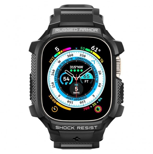 Spigen RUGGED ARMOR "PRO" Apple Watch ULTRA (49MM) SVART