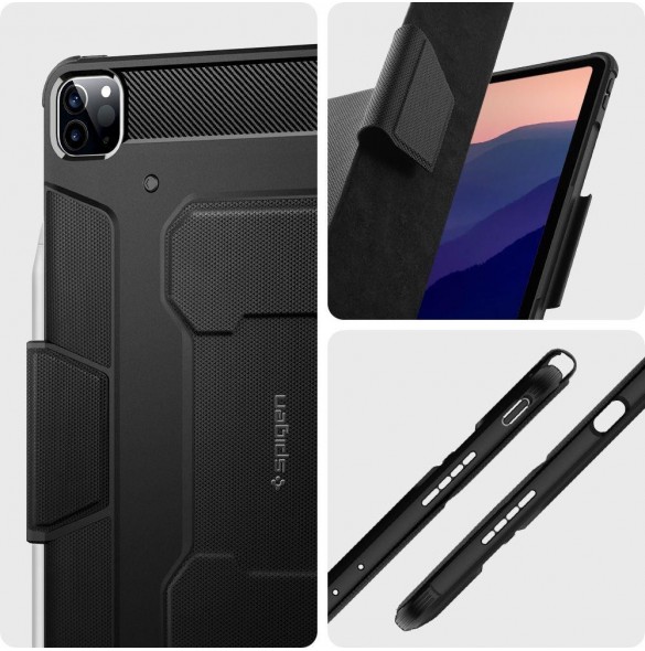 Spigen RUGGED ARMOR "PRO" IPAD PRO 12.9 2021 / 2022 SVART
