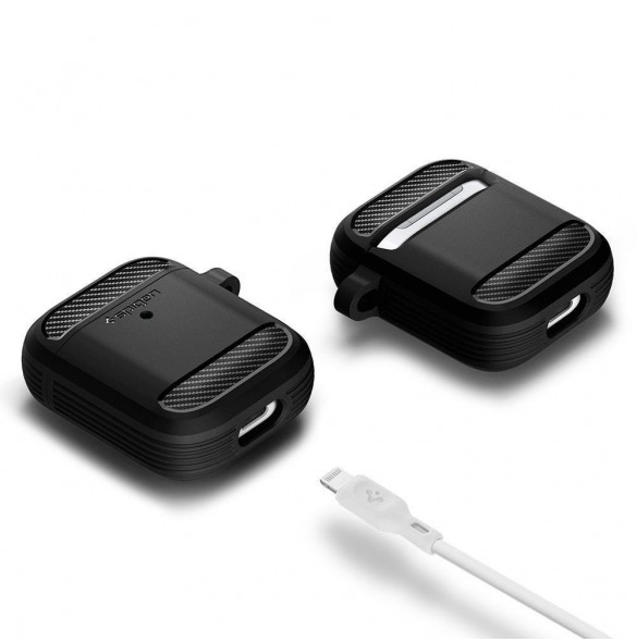 Spigen RUGGED ARMOR Apple AIRPODS MATSVART
