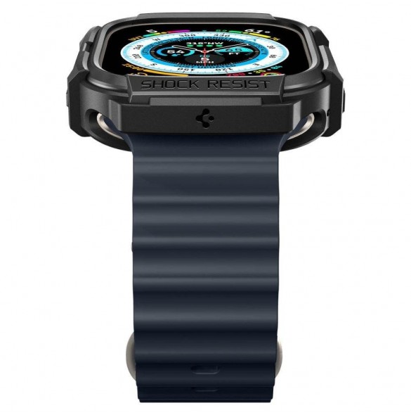 SPIGEN RUGGED ARMOR APPLE WATCH ULTRA (49 MM) MATSVART