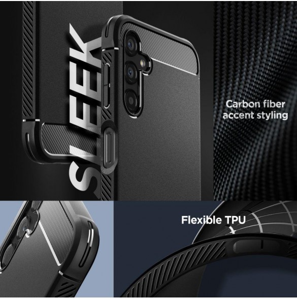 Spigen RUGGED ARMOR GALAXY A14 4G / LTE MATSVART
