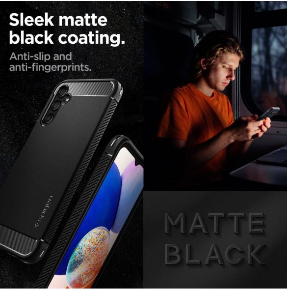 Spigen RUGGED ARMOR GALAXY A14 4G / LTE MATSVART