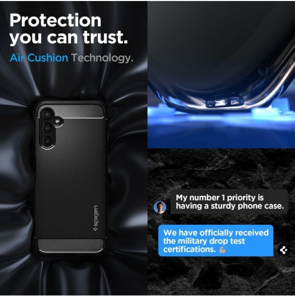 Spigen RUGGED ARMOR GALAXY A14 4G / LTE MATSVART