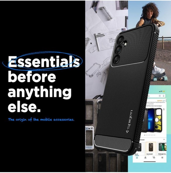 Spigen RUGGED ARMOR GALAXY A14 5G MATSVART