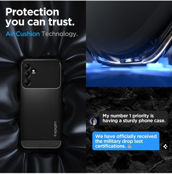 Spigen RUGGED ARMOR GALAXY A14 5G MATSVART
