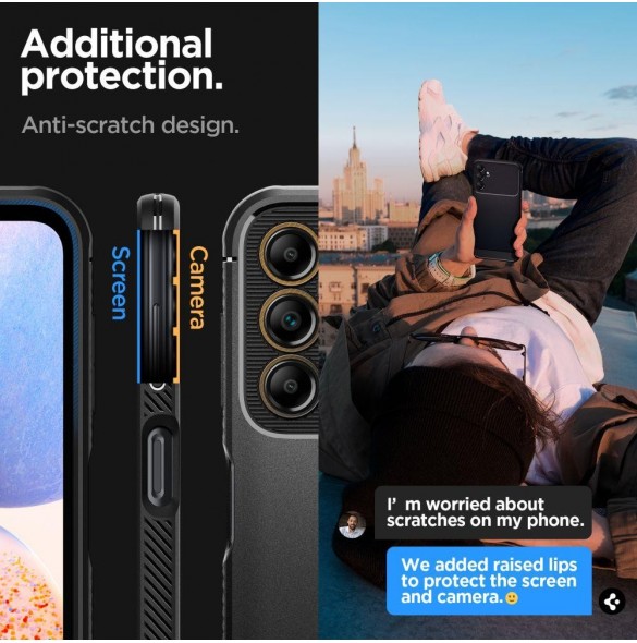 Spigen RUGGED ARMOR GALAXY A14 5G MATSVART