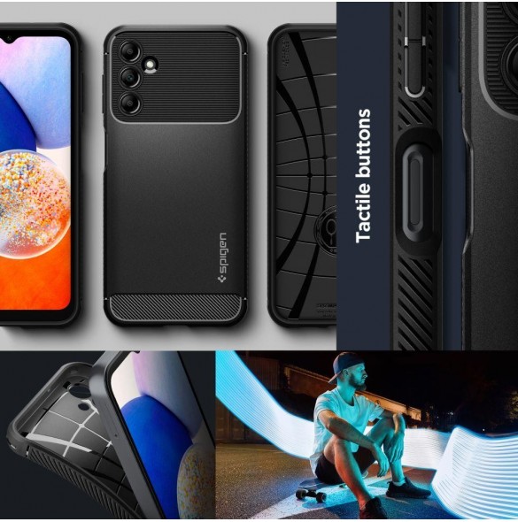 Spigen RUGGED ARMOR GALAXY A14 5G MATSVART