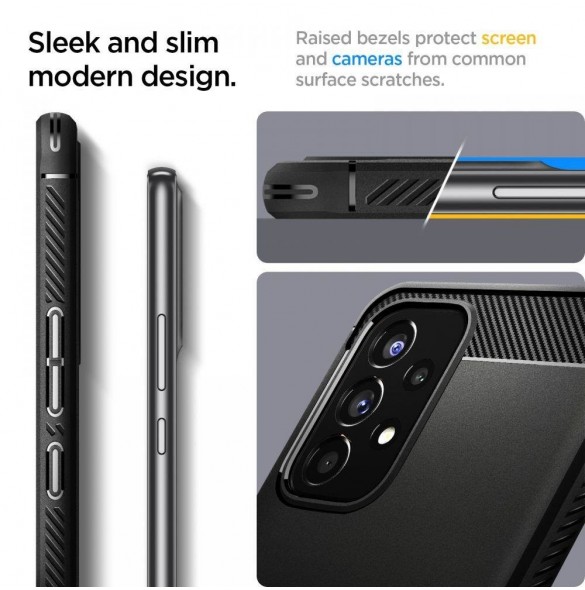 Spigen RUGGED ARMOR GALAXY A53 5G MATSVART