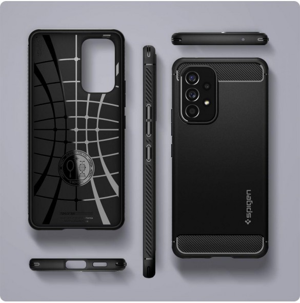 Spigen RUGGED ARMOR GALAXY A53 5G MATSVART