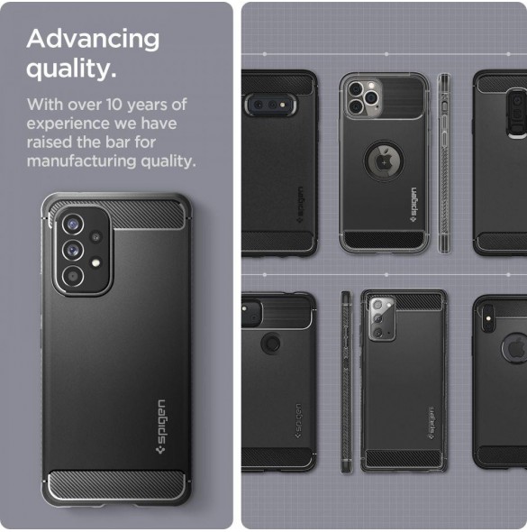 Spigen RUGGED ARMOR GALAXY A53 5G MATSVART