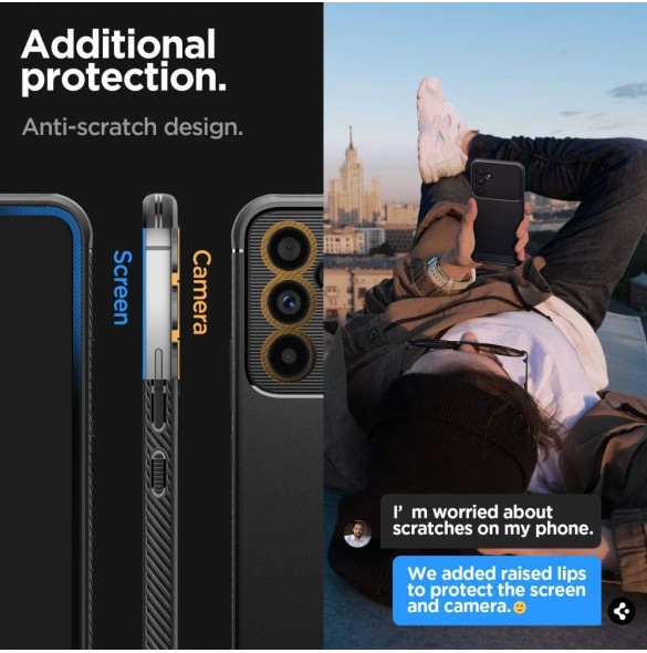 Spigen RUGGED ARMOR GALAXY A54 5G MATSVART