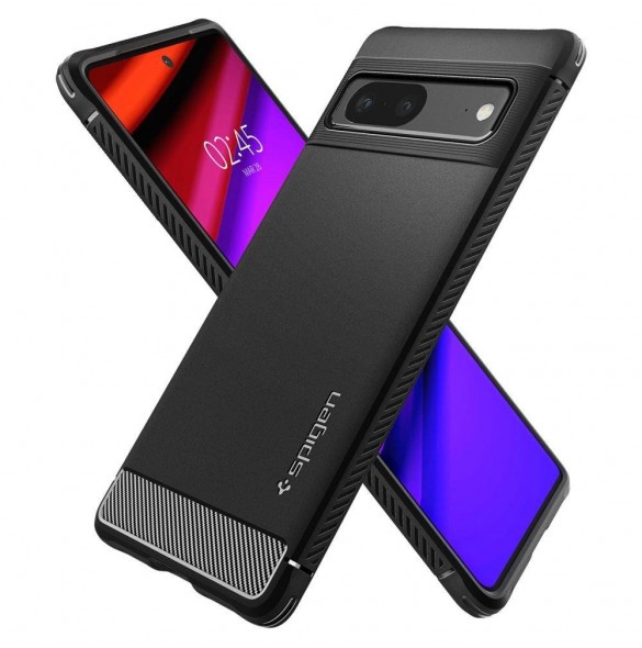 Spigen RUGGED ARMOR GOOGLE PIXEL 7 MATSVART