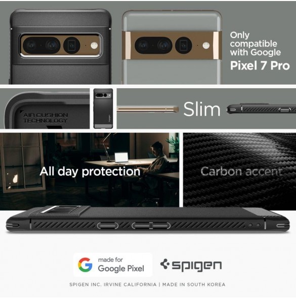 Spigen RUGGED ARMOR GOOGLE PIXEL 7 PRO MATSVART