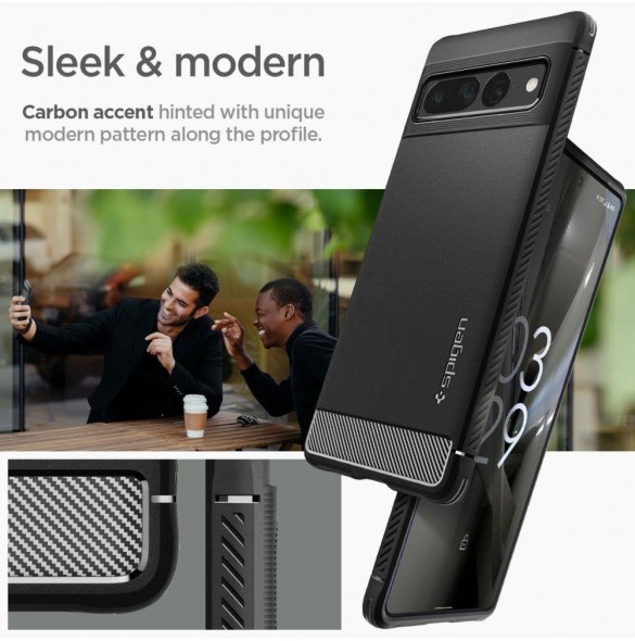 Spigen RUGGED ARMOR GOOGLE PIXEL 7 PRO MATSVART