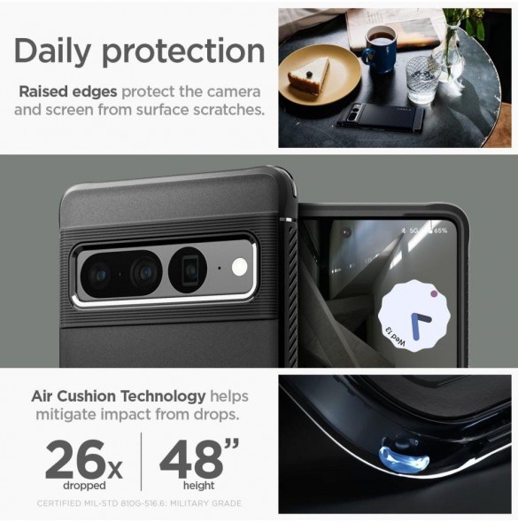 Spigen RUGGED ARMOR GOOGLE PIXEL 7 PRO MATSVART