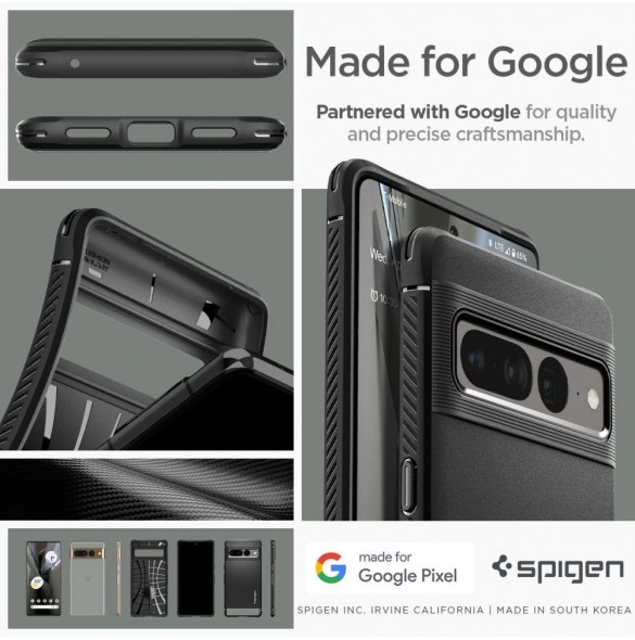 Spigen RUGGED ARMOR GOOGLE PIXEL 7 PRO MATSVART